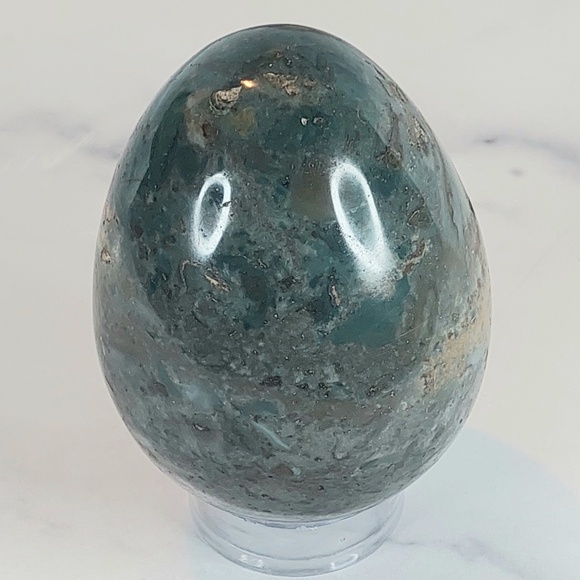 Ocean Jasper Egg | Nurturing Joy • Emotional Renewal • Flow of Positivity - Picture 3 of 7